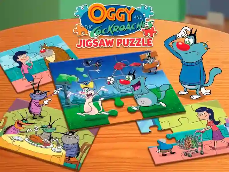 Игра Oggy and the Cockroaches Jigsaw Puzzle онлајн