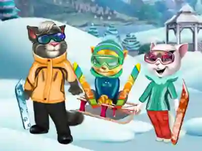 Игра Cats Winter Fun онлајн
