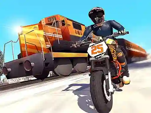 Игра Trail Bike vs Train Race онлајн