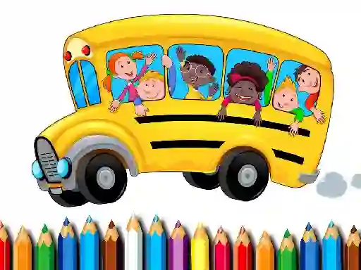 Игра School Bus Coloring Book онлајн