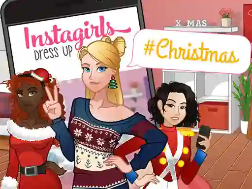 Игра InstaGirls Christmas Dress Up онлајн