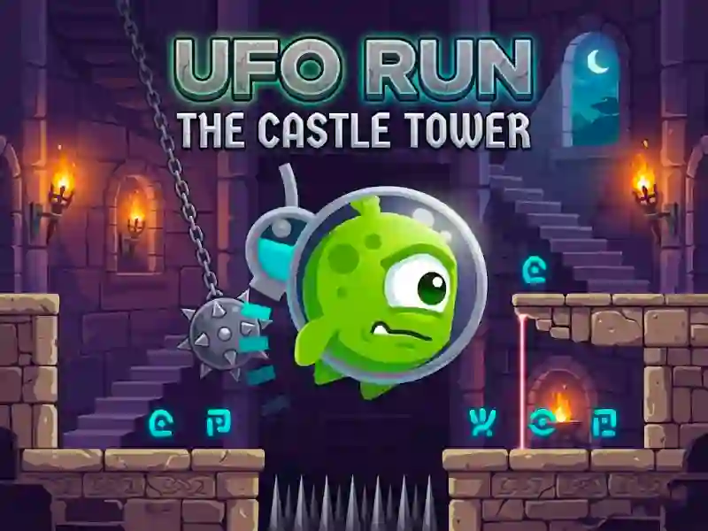 Игра Ufo Run The castle tower онлајн