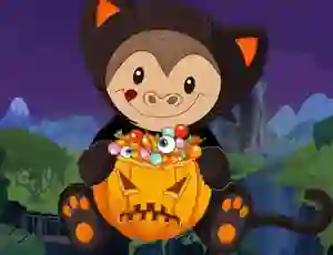 Игра Halloween Monkey Jumper онлајн