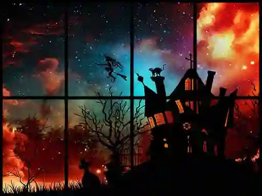 Игра Sliding Halloween Party онлајн