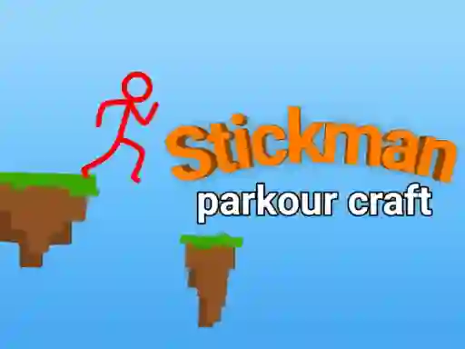Игра Stickman parkour craft онлајн