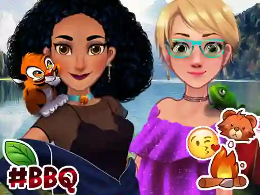 Игра Jasmine & Rapunzel on Camping онлајн