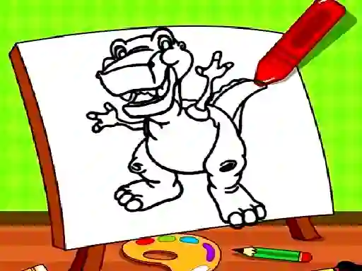 Игра Easy Kids Coloring Dinosaur онлајн