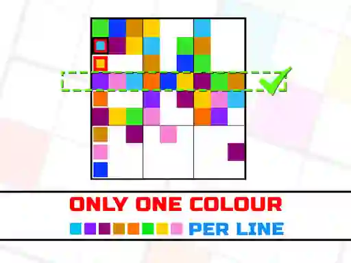 Игра Only one color per line онлајн