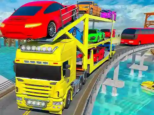 Игра Crazy Mega Car Transport Truck Game онлајн