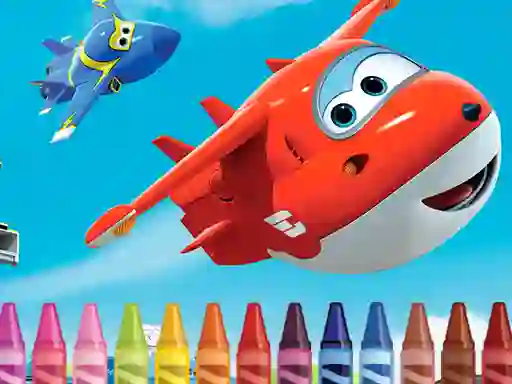 Игра Superwings Coloring онлајн