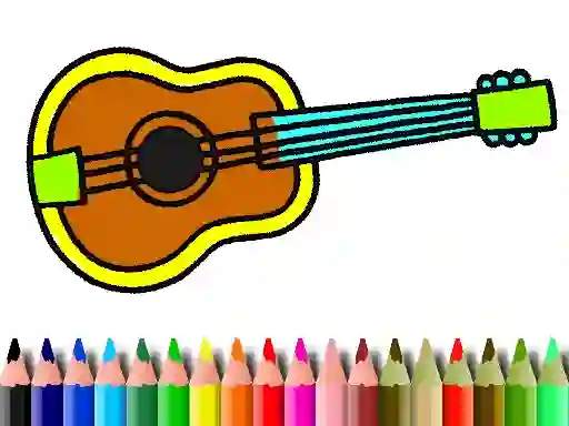 Игра Back To School: Music Instrument Coloring Book онлајн