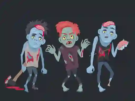 Игра Zombies and Skeletons Coloring онлајн