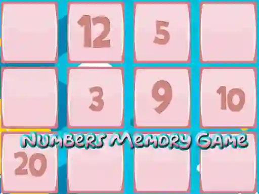 Игра Memory Game With Numbers онлајн
