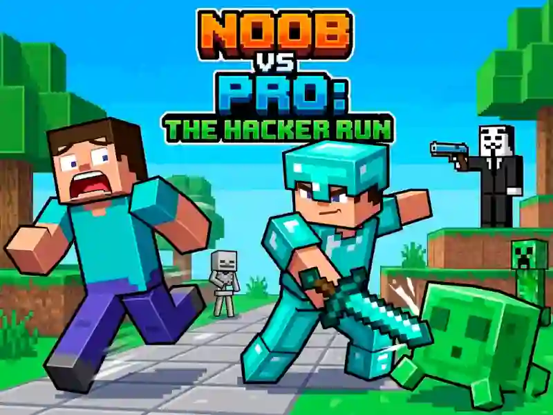 Игра Noob vs Pro Help Hacker danger Hacker онлајн