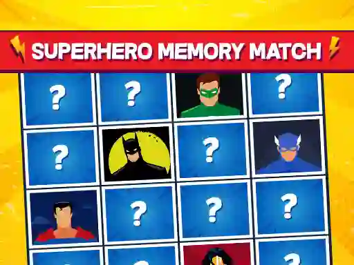 Игра Superhero Memory Match онлајн