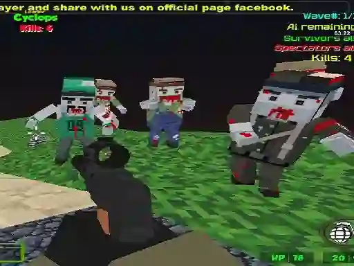 Игра Blocky Combat SWAT Zombie Survival онлајн