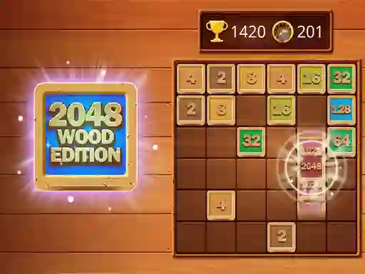 Игра 2048 Wooden Edition онлајн