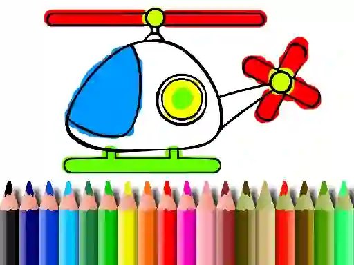 Игра Back To School Helicopter Coloring онлајн