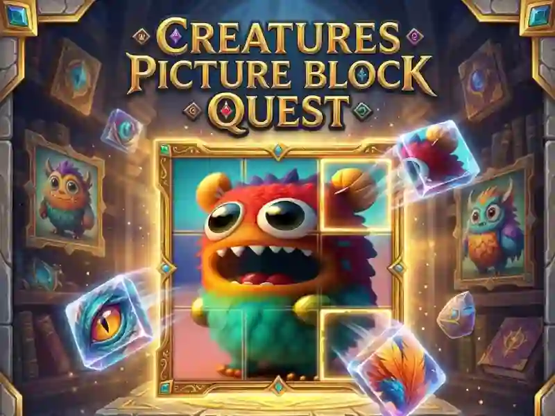 Игра Creatures Picture Block Quest онлајн