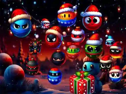 Игра Christmas Rush : Red and Friend Balls онлајн