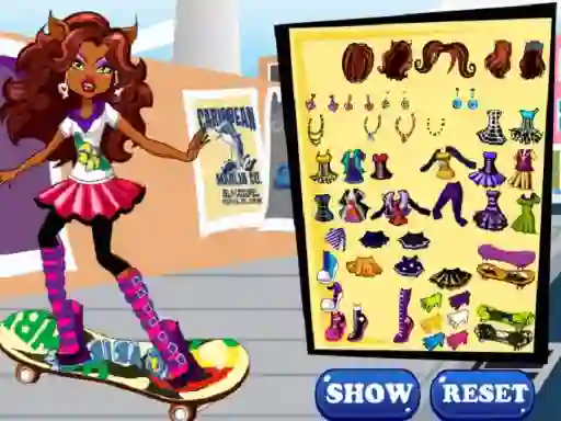 Игра Clawdeen skates онлајн