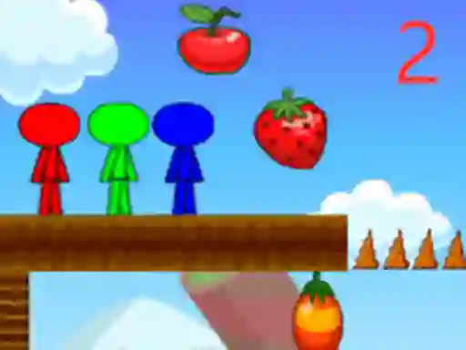 Игра Stickman Bros In Fruit Island 2 онлајн