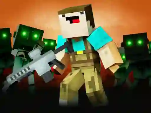Игра Noob Shooter Zombie онлајн