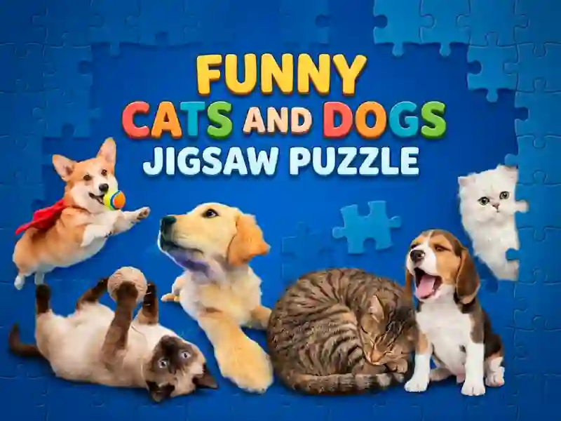 Игра Funny Cats And Dogs Jigsaw Puzzle онлајн