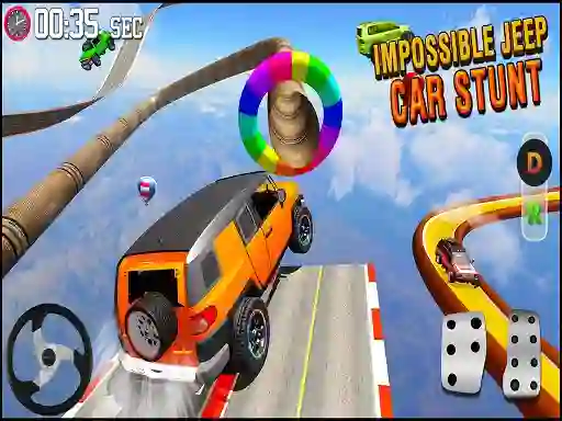 Игра GT Jeep Impossible Mega Dangerous Track онлајн