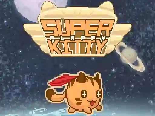 Игра Flappy Super Kitty онлајн