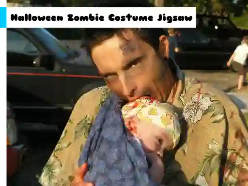 Игра Halloween Zombie Costume Jigsaw онлајн