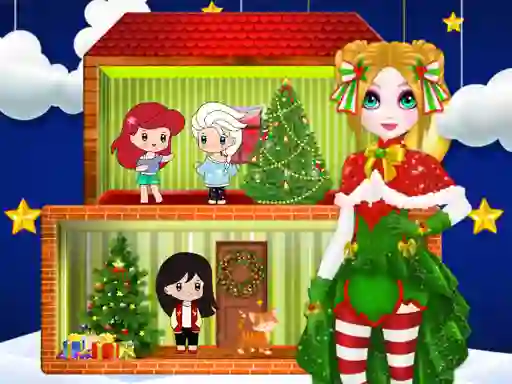 Игра Christmas Puppet Princess House онлајн