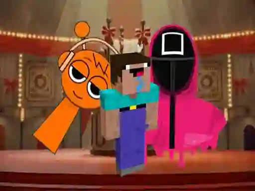Игра Nextbots on Minecraft Squid Game Sprunki онлајн