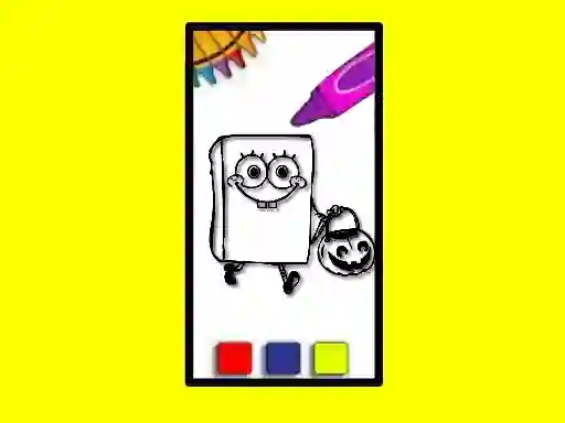 Игра SpobgeBob Halloween Coloring Book онлајн