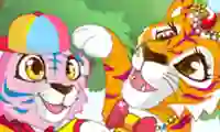 Игра Mommy and Baby Tiger онлајн