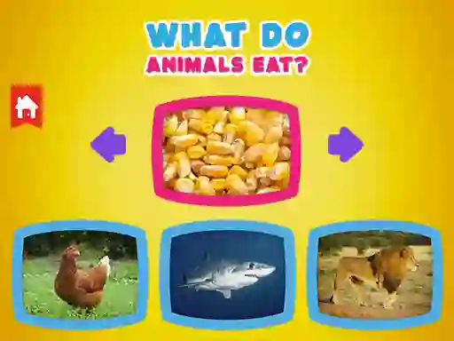 Игра What Do Animals Eat? онлајн