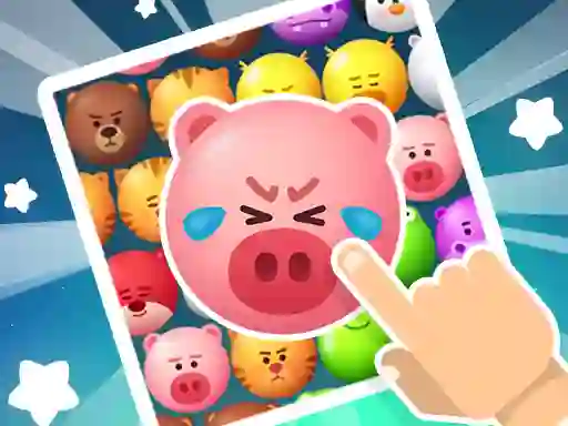 Игра Crazy Zoo Swipe Match 3 Puzzle онлајн
