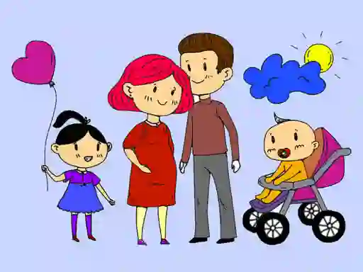 Игра Happy Family Coloring Book онлајн