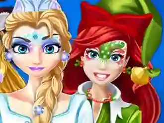 Игра Christmas Face Painting онлајн