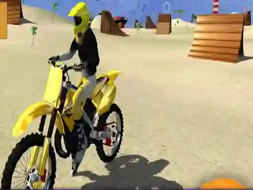 Игра Motor Cycle Beach Stunt онлајн
