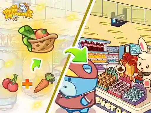 Игра Hippo Supermarket онлајн