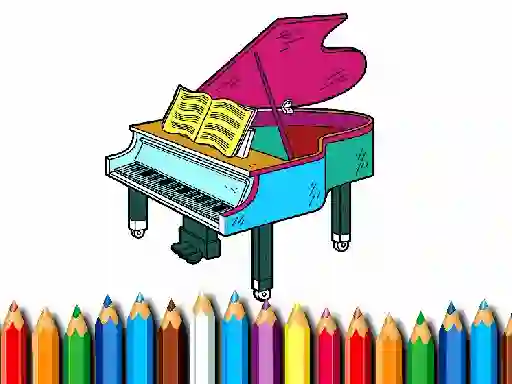 Игра Back To School: Piano Coloring Book онлајн
