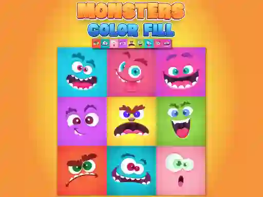 Игра Monsters Color Fill онлајн