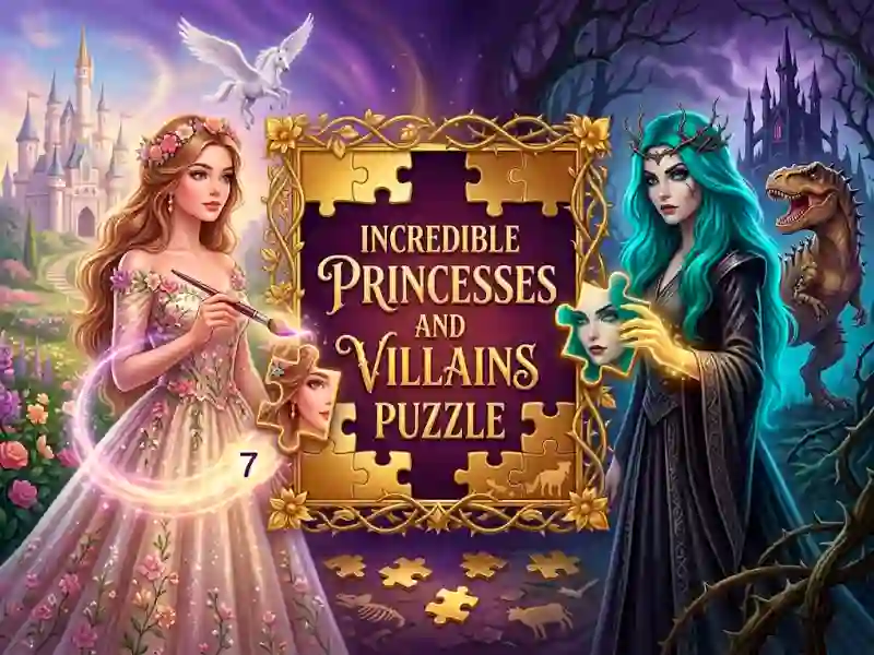 Игра Incredible Princesses and Villains Puzzle онлајн