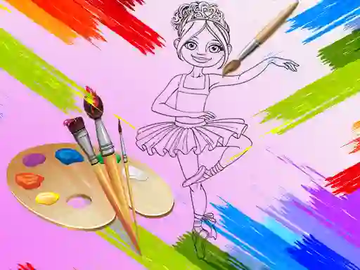 Игра Little Ballerinas Coloring онлајн