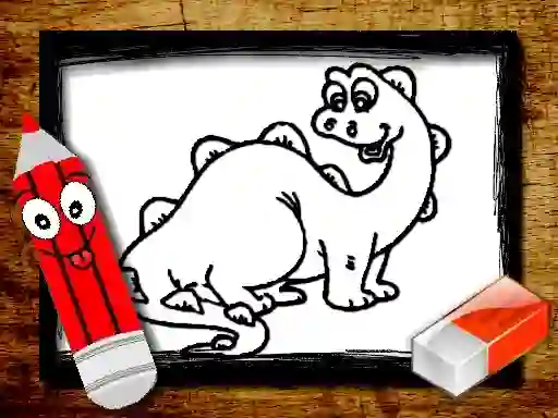 Игра Back To School: Dinosaur Coloring Book онлајн