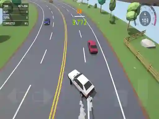 Игра Polygon Drift: Endless Traffic Racing онлајн