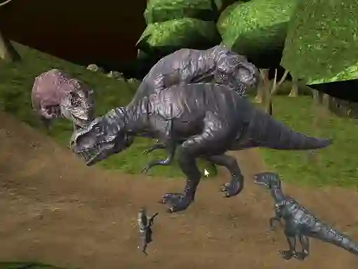 Игра Mightnight Multiplayer Dinosaur Hunt онлајн