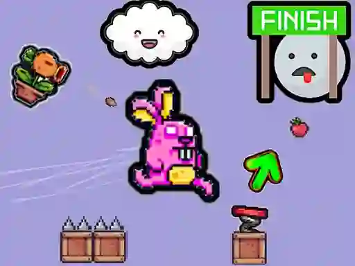 Игра Cute Rabbit's Challenging Adventure онлајн