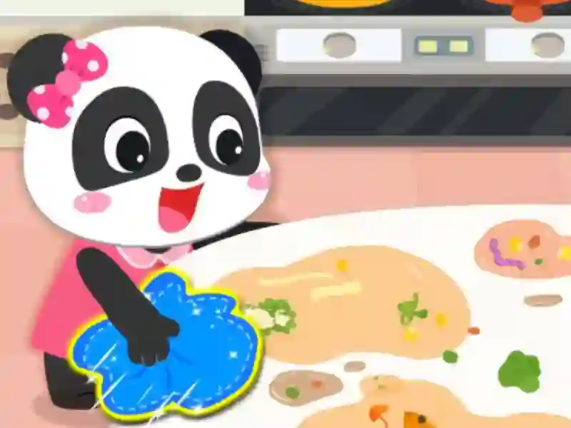 Игра Baby Panda Cleanup онлајн